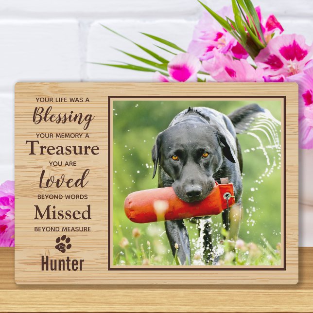 Pet Memorial Dog Photo Plaque (Creator Uploaded)