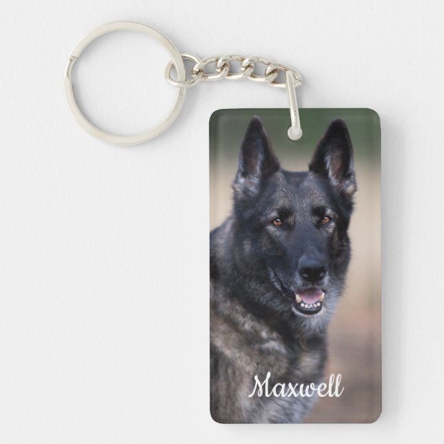 Pet Memorial Dog Photo Rainbow Bridge Pet Loss Key Ring (Front)