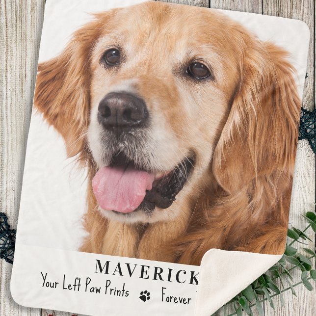 Pet Memorial Dog Sympathy Gift Personalised Photo  Sherpa Blanket (Creator Uploaded)