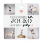Pet Memorial Favourite Hello Quote Keepsake