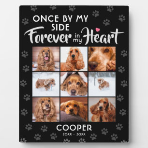 Pet Memorial "Forever In My Heart" 9 Photo Collage Plaque