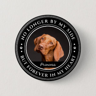 Pet Memorial Forever in my Heart Photo Keepsake 6 Cm Round Badge