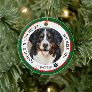 Pet Memorial Forever in Our Hearts  Ceramic Tree Decoration