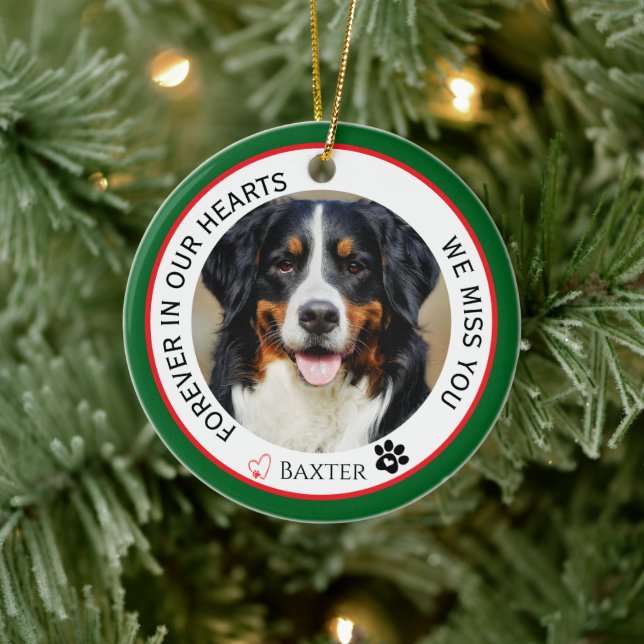 Pet Memorial Forever in Our Hearts  Ceramic Tree Decoration (Tree)