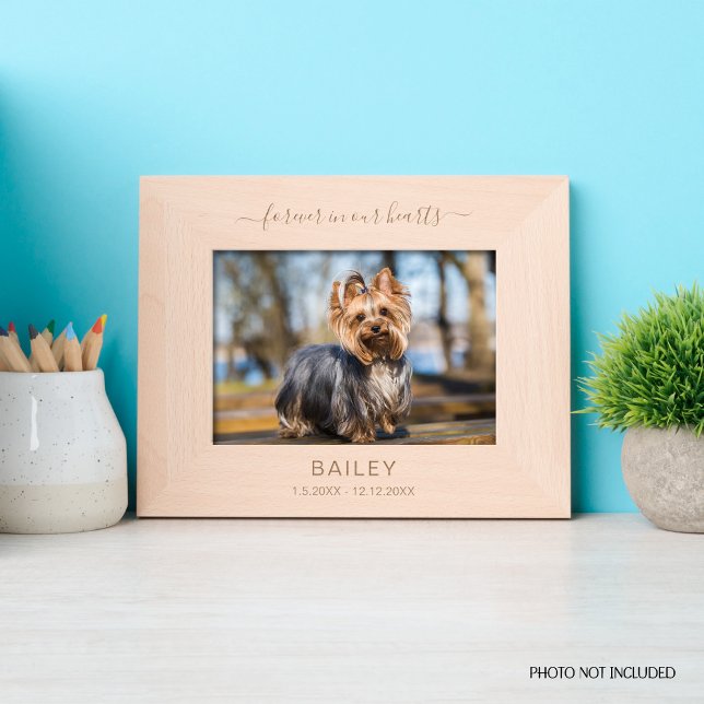 Pet Memorial Forever In Our Hearts Horizontal Etched Frames (Creator Uploaded)