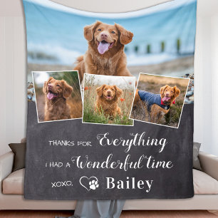 Pet Memorial From The Dog 4 Photo Keepsake Fleece 