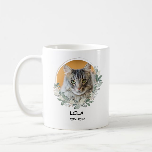 Pet Memorial Gift Loss of Cat Death Memory Coffee Mug (Left)