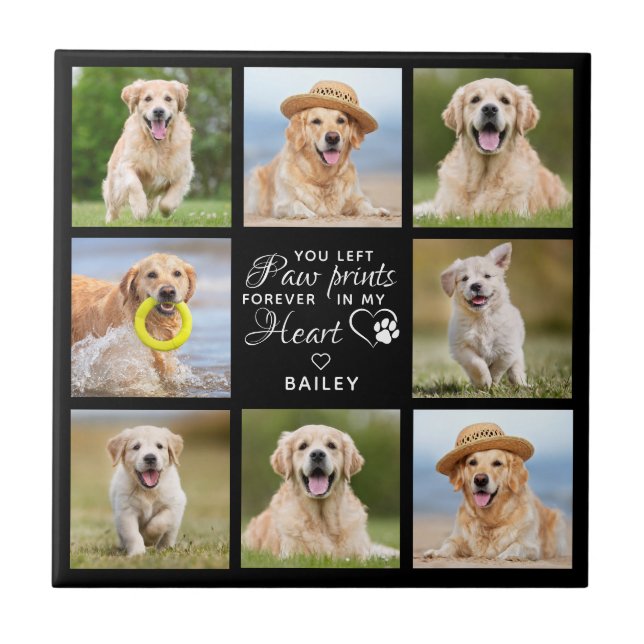 Pet Memorial Gift Personalised Pet Loss Keepsake C Tile (Front)
