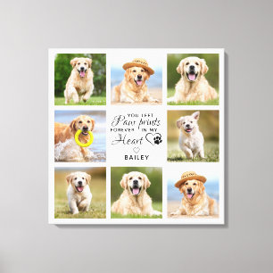 Pet Memorial Gift Pet Loss Keepsake Photo Collage Canvas Print
