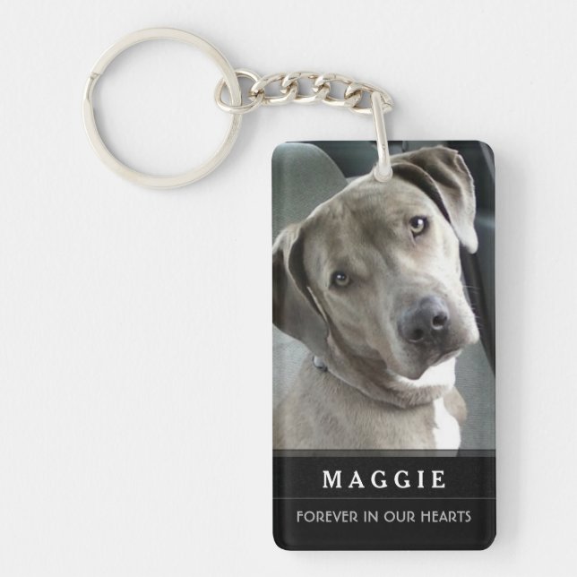 Pet Memorial God Saw Her Getting Tired Poem-Female Key Ring (Front)