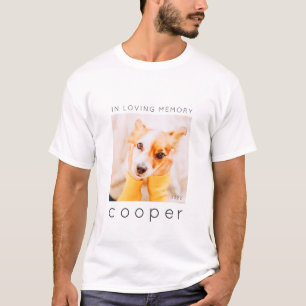 Pet Memorial In Loving Memory Modern Chic Photo T-Shirt