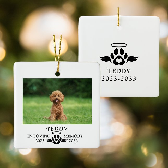 Pet Memorial In Loving Memory Quote Photo Keepsake Ceramic Ornament (Pet Memorial In Loving Memory Quote Photo Keepsake Ceramic Ornament
)