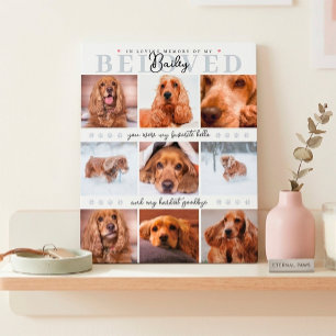 Pet Memorial Keepsake Custom Dog Cat Photo Collage Plaque