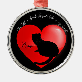 Pet memorial keepsake ferret  metal tree decoration