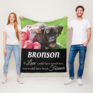 Pet Memorial Keepsake Memory Fleece Blanket