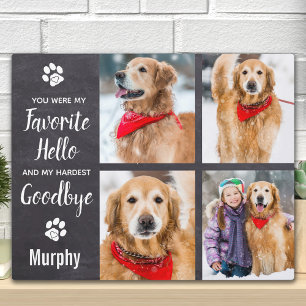 Pet Memorial Keepsake Personalised Photo Collage Plaque