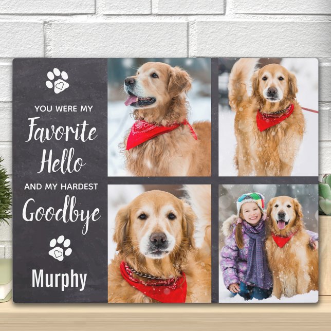 Pet Memorial Keepsake Personalised Photo Collage Plaque (Creator Uploaded)