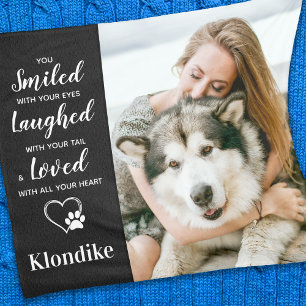 Pet Memorial Keepsake Photo Fleece Blanket