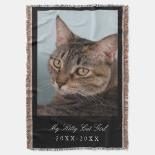Pet Memorial Keepsake Photo Throw Blanket