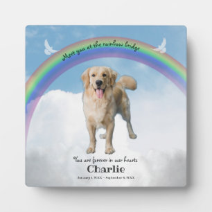 Pet Memorial Keepsake Rainbow Bridge Plaque