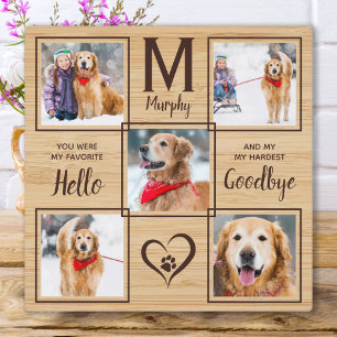 Pet Memorial Keepsake Unique Photo Collage Plaque