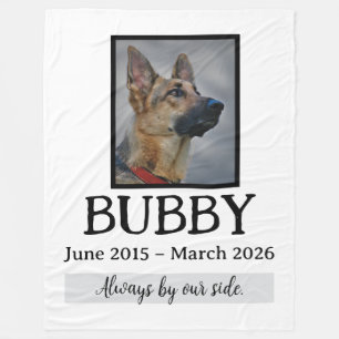 Pet Memorial Love Keepsake Funeral Death Fleece Blanket