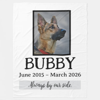 Pet Memorial Love Keepsake Funeral Death Fleece Blanket
