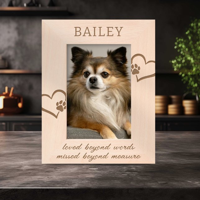 Pet Memorial Loved Beyond Words Etched Frames (Creator Uploaded)