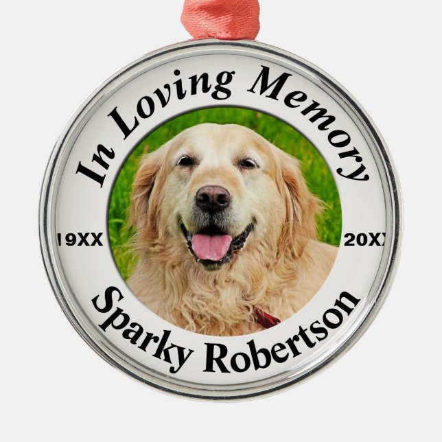 Pet Memorial Metal Tree Decoration (Front)