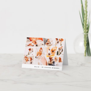 Pet Memorial Modern Simple Chic 9 Photos Collage Card