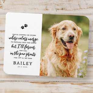 Pet Memorial Modern Simple Chic Poem Photo Magnet