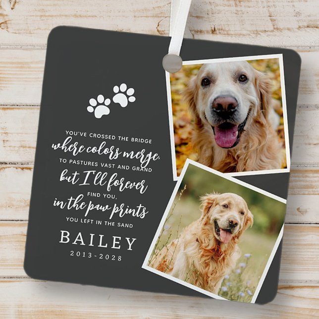 Pet Memorial Modern Simple Chic Poem Photo Metal Tree Decoration (Creator Uploaded)