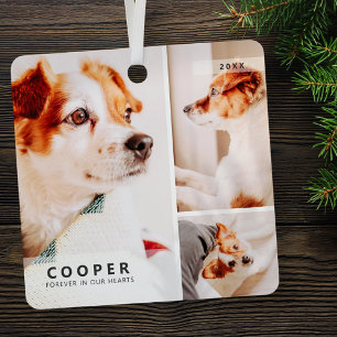 Pet Memorial Modern Simple Geometric Photo Collage Metal Tree Decoration