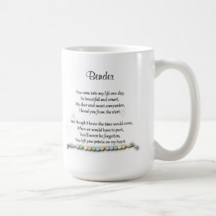 Pet memorial mug for dog or cat - Paw prints
