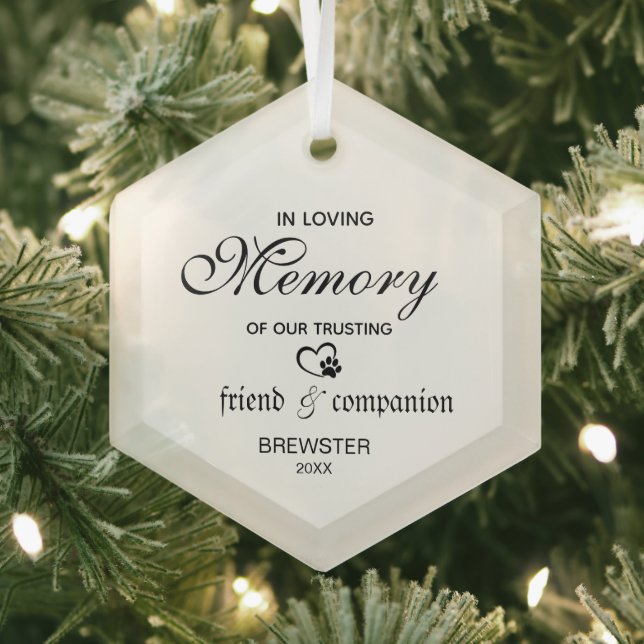 Pet Memorial Ornament - Custom Tribute Keepsake! (Insitu)
