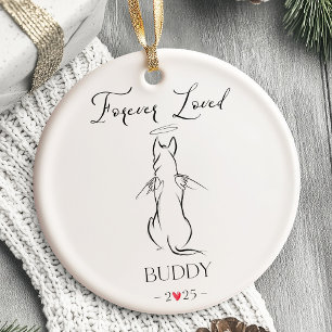 Pet Memorial Ornament dog Personalised 
