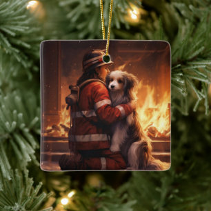 Pet Memorial Ornament,  Papillon Dog Mum Gift Ceramic Ornament