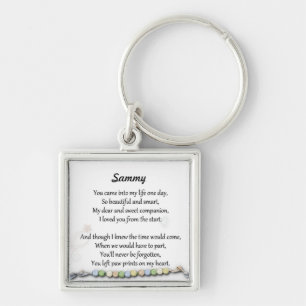 Pet memorial - Paw prints on my heart keychain