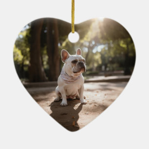 Pet Memorial Pawprint Heart Photo Ornament