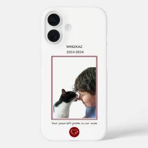 Pet Memorial "Paws Left Print on Our Souls" iPhone 16 Case