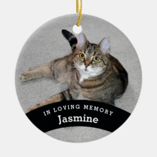 Pet Memorial Personalised Add Name and Photo Ceramic Tree Decoration