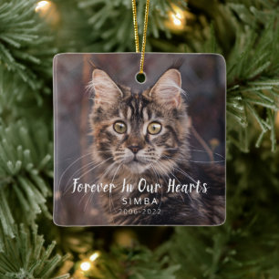 Pet Memorial Personalised Cat Photo Ceramic Ornament
