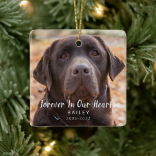 Pet Memorial Personalised Dog Photo Ceramic Ornament