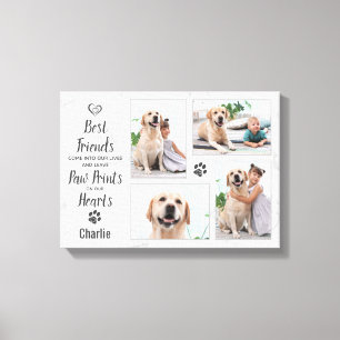 Pet Memorial Personalised Dog Photo Collage Canvas Print