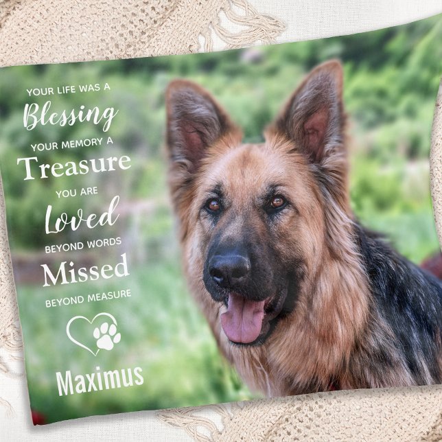 Pet Memorial Personalised Dog Remembrance Photo  Fleece Blanket (Creator Uploaded)