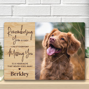 Pet Memorial Personalised Dog Remembrance Wood Plaque