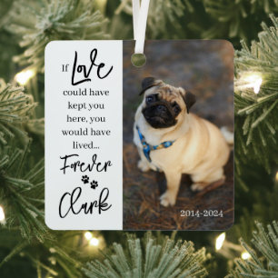 Pet Memorial - Personalised Pet Loss Photo Met Metal Tree Decoration
