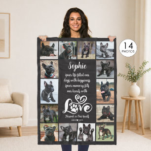 Pet Memorial Personalised Photo Collage Love Fleece Blanket