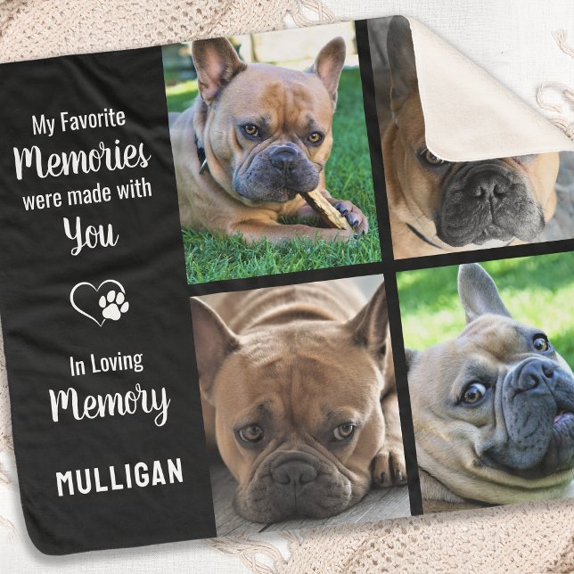 Pet Memorial Personalised Photo Collage Sherpa Blanket (Creator Uploaded)