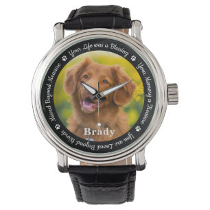 Pet Memorial Pet Loss Gift Remembrance Dog Photo Watch